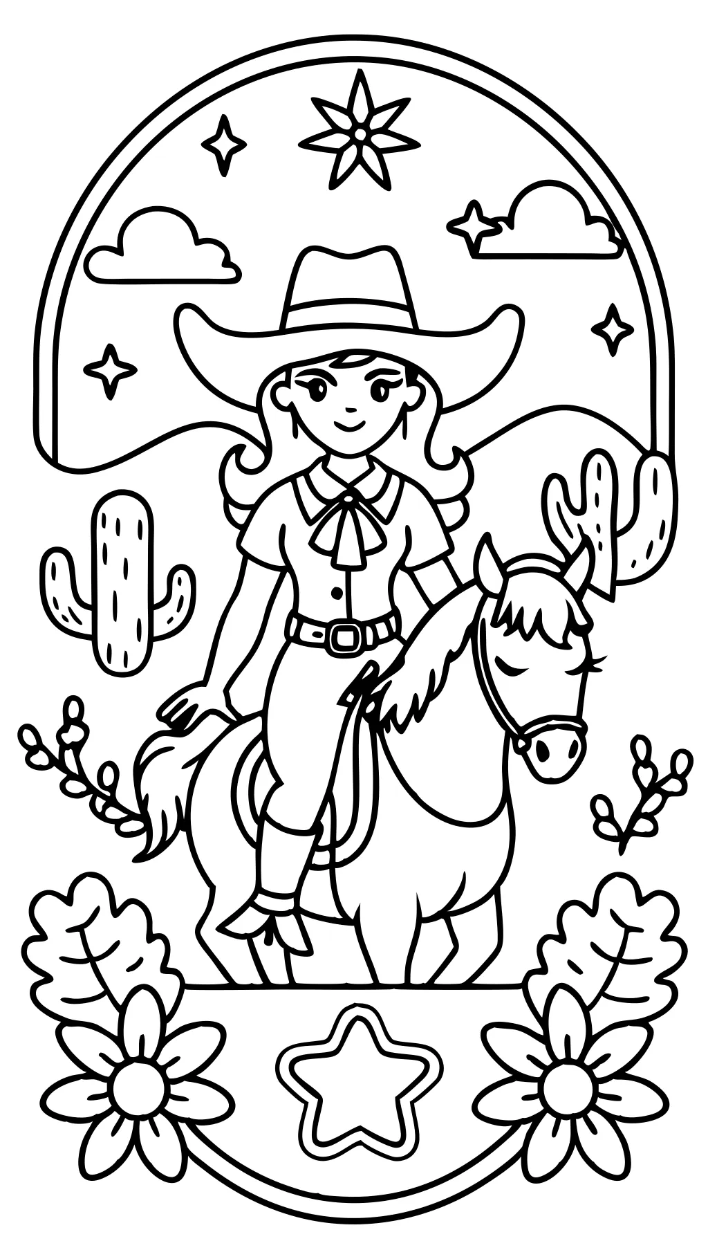 cowgirl coloring pages